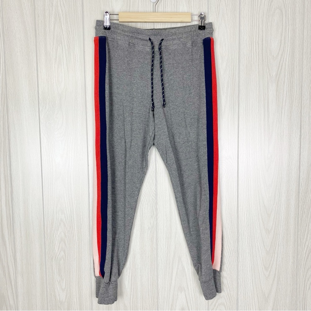 Sundry Heather Gray Joggers with Vibrant Stripes